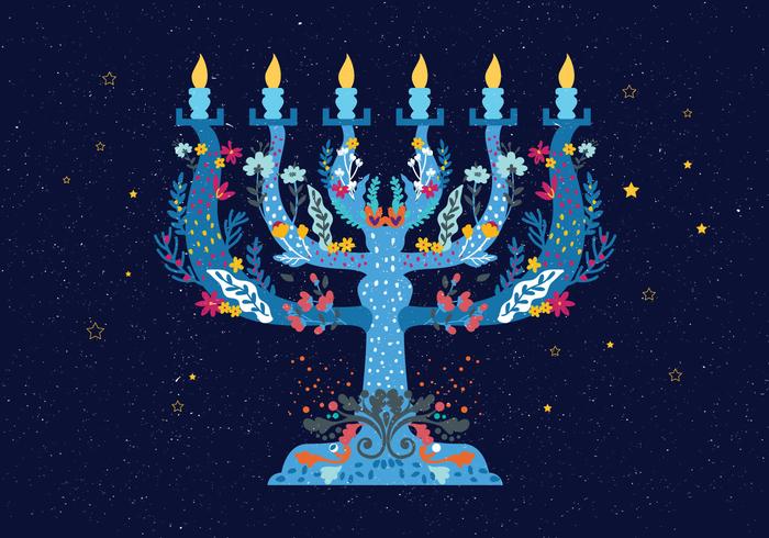 Menorah ilustración vectorial vector