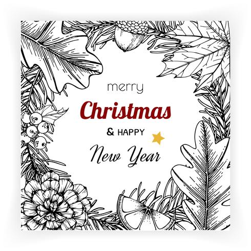 Christmas and New Year backgrounds and greeting card vector