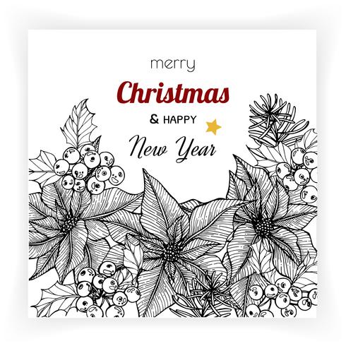 Christmas and New Year backgrounds and greeting card vector