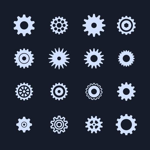 Cogs symbol settings icon vector