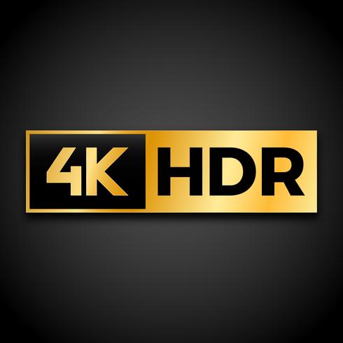 Símbolo 4K Ultra HD vector