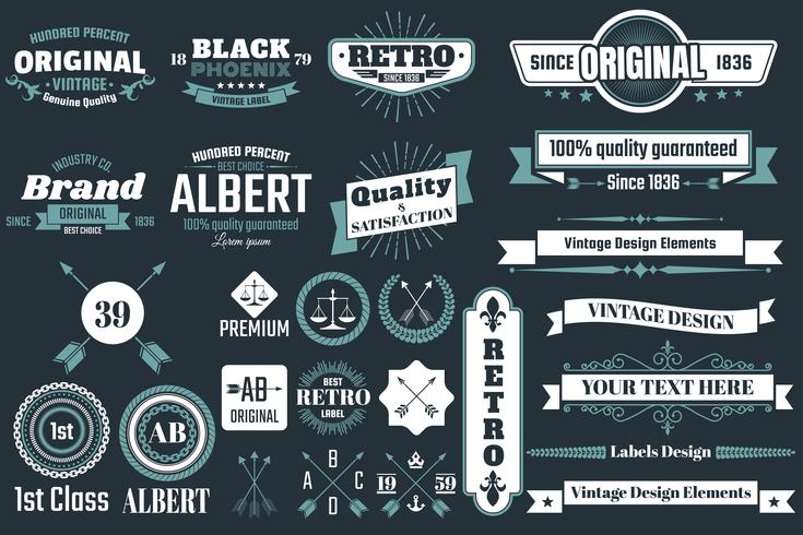 Vintage Retro Vector Logo for banner