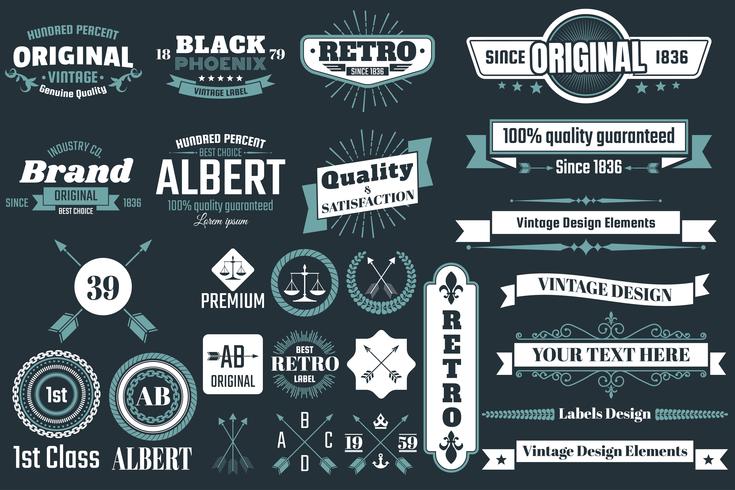 Vintage Retro Vector Logo para banner