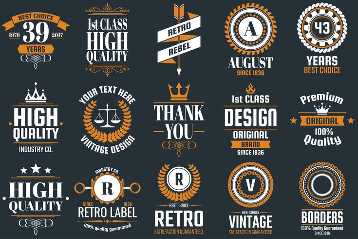 Vintage Retro Vector Logo for banner