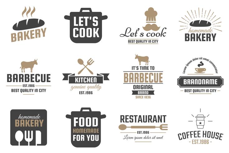 Restaurant Retro Vector Logo for banner