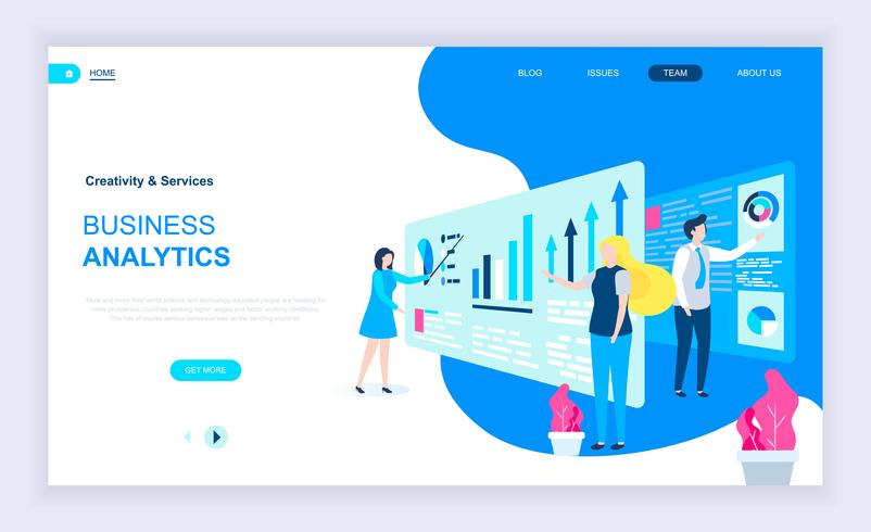 Modern flat design concept of Business Analytics vector