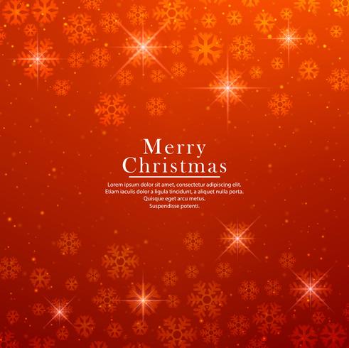 Beautiful glitters merry christmas card with snowflake backgroun vector