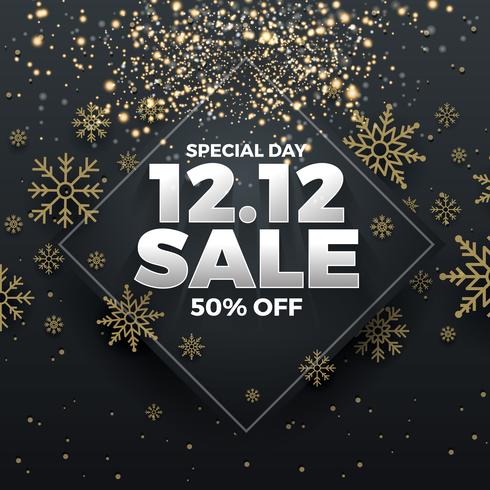 12.12 Shopping day sale banner background vector