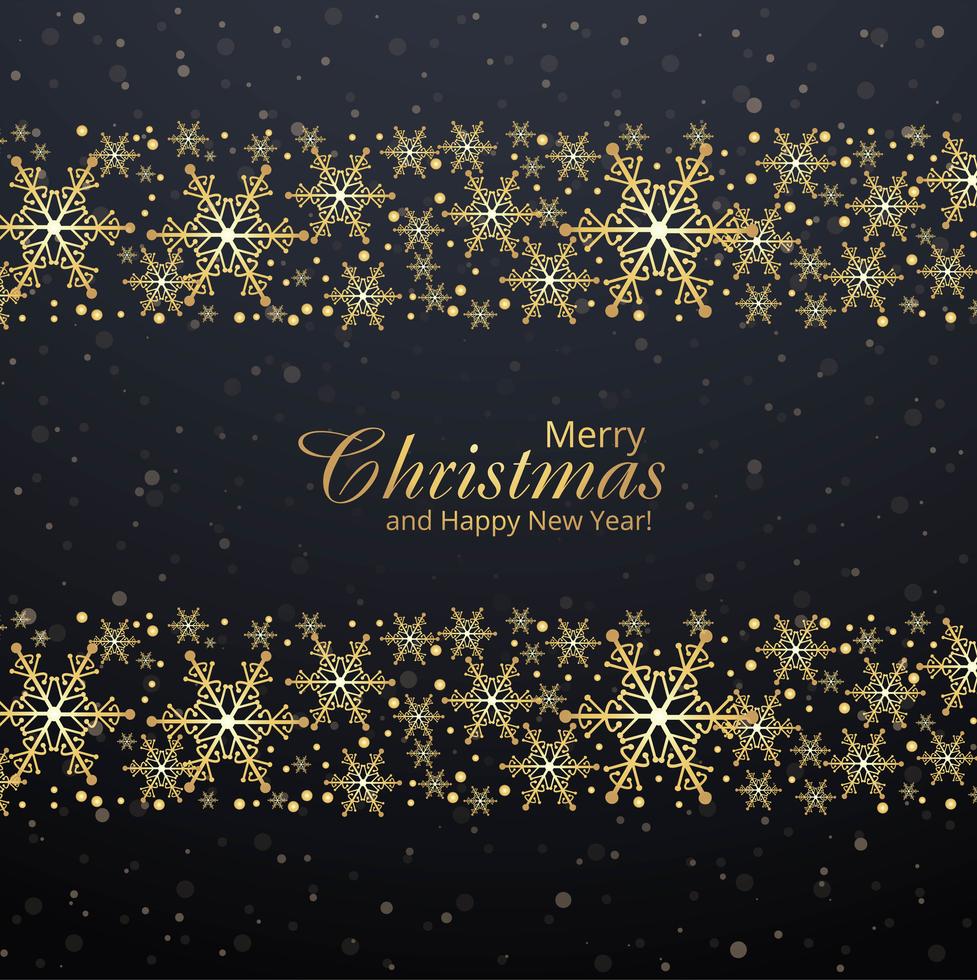 Merry christmas card with snowflake background vector 264274 Vector Art ...