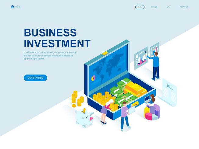 Modern Flat Design Isometric Concept Of Business Investment Vector Art At Vecteezy