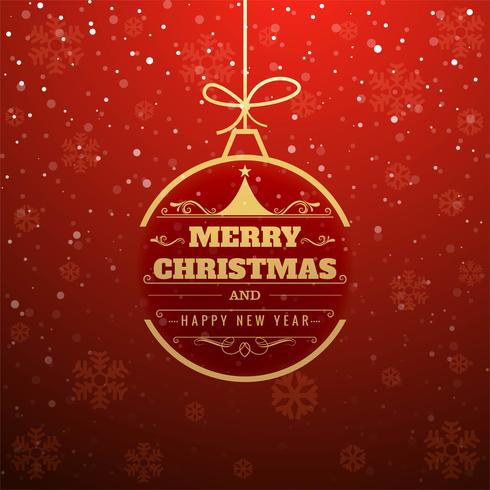 Beautiful merry christmas card with glitters background vector