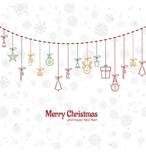 Beauitful card merry christmas background vector