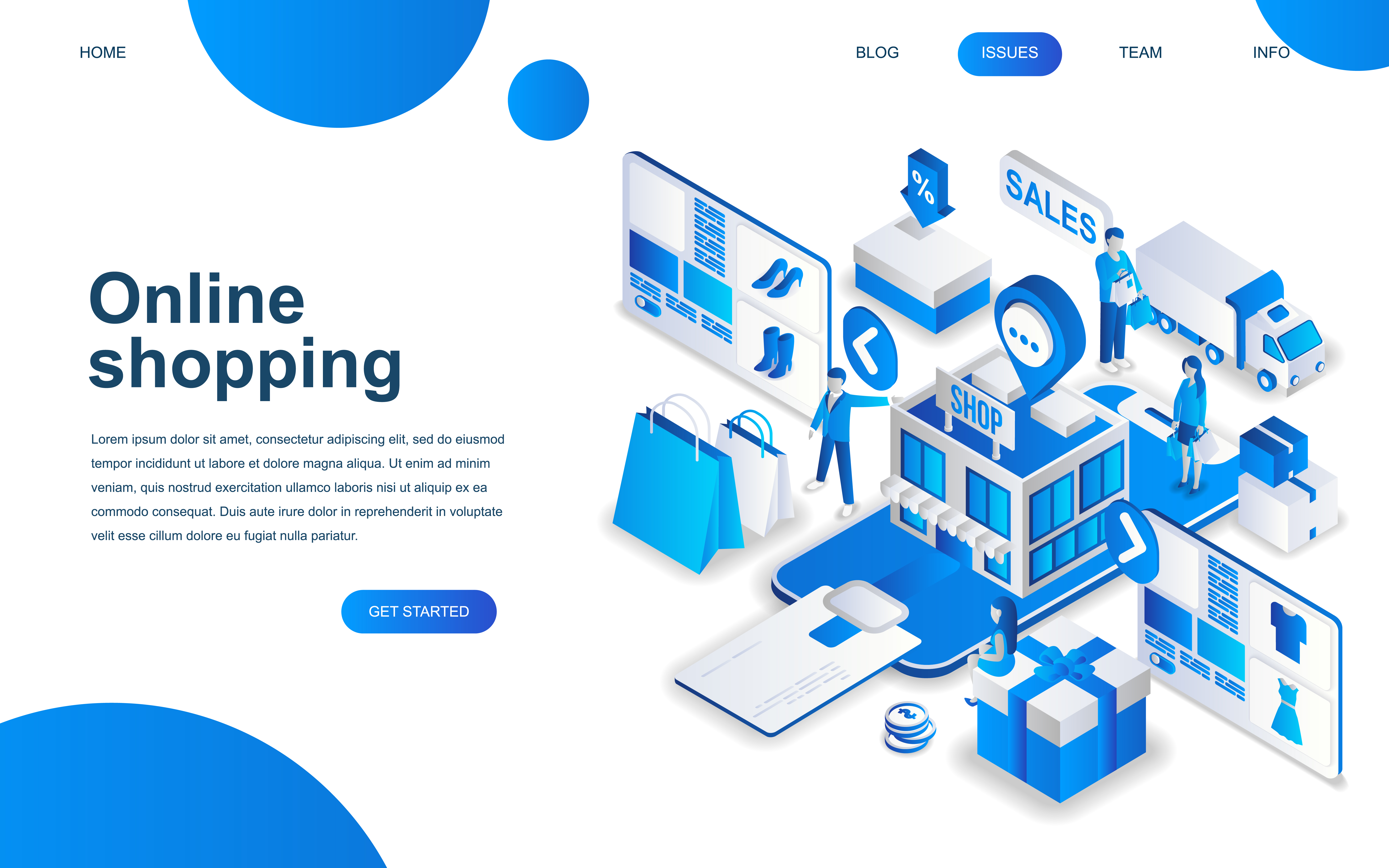 Modern isometric design concept of Online Shopping 264325 ...