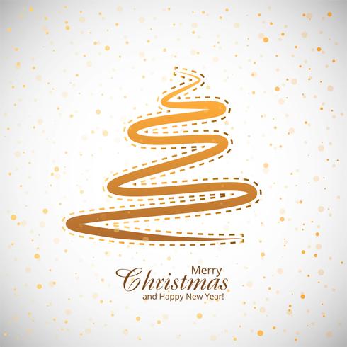 Abstract festival merry christmas card snowflake and tree backgr vector