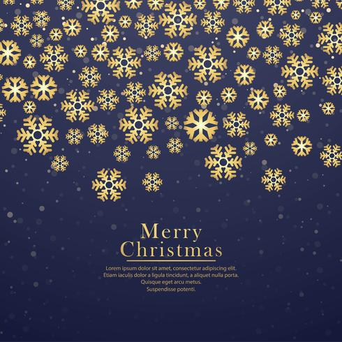 Decorative merry christmas snowflake festival background vector