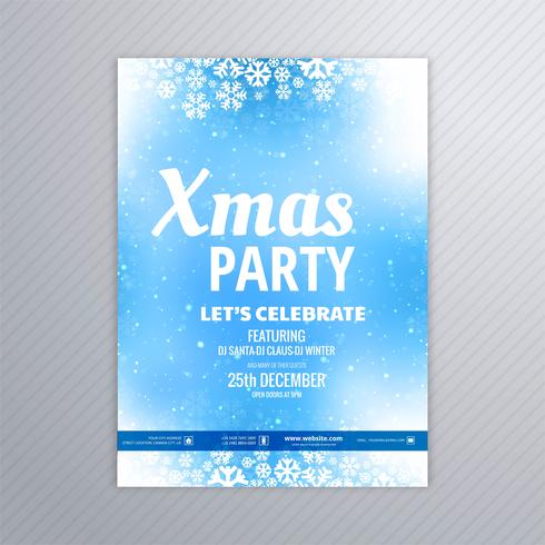 Merry Christmas party flyer template background vector