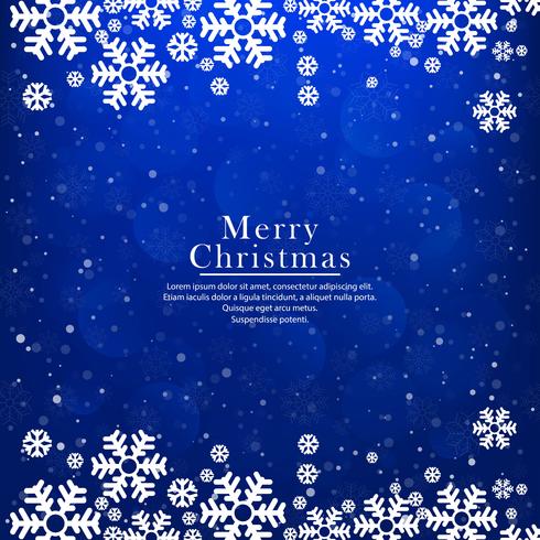 Beautiful glitters merry christmas card with snowflake backgroun vector