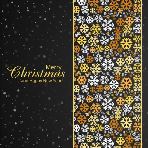 Merry christmas colorful snowflake card background illustration  vector