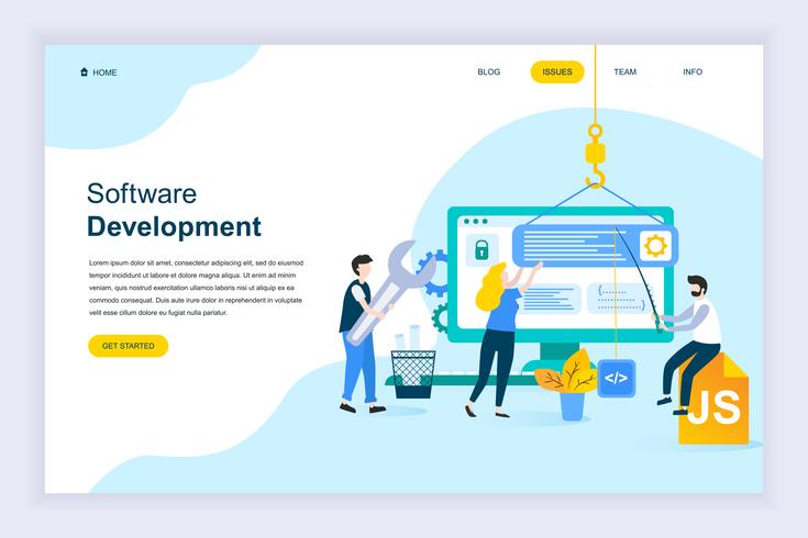 Modern flat design concept of Software Development 264475 Vector Art at ...