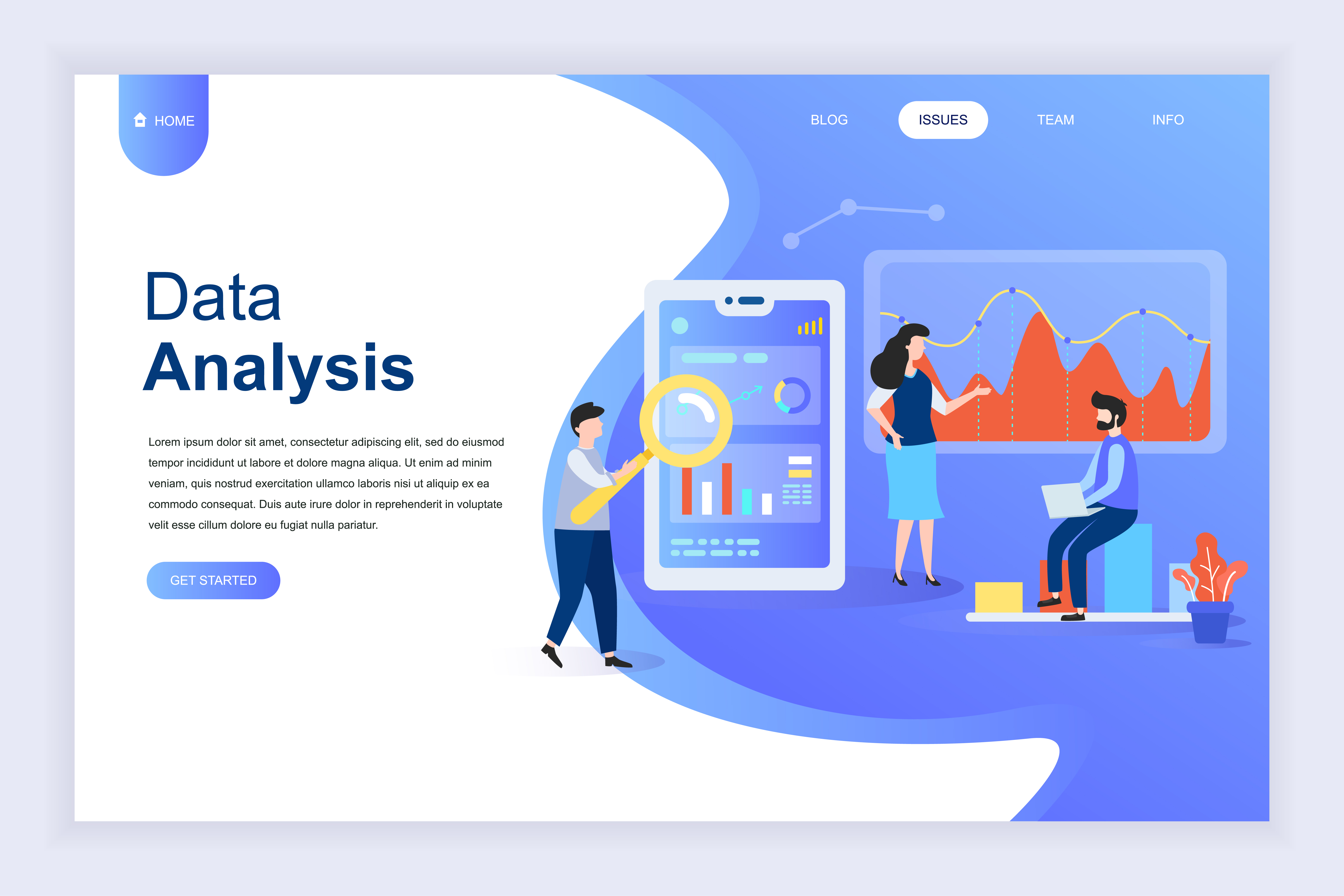 Modern flat design concept of Big Data Analysis 264511 Vector Art at ...