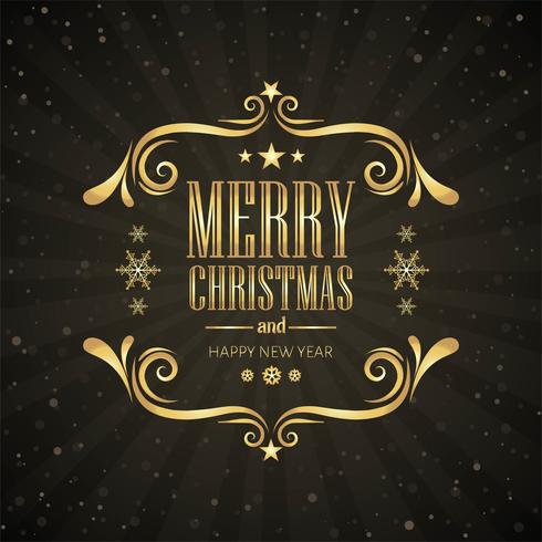 Merry christmas card decorative background vector