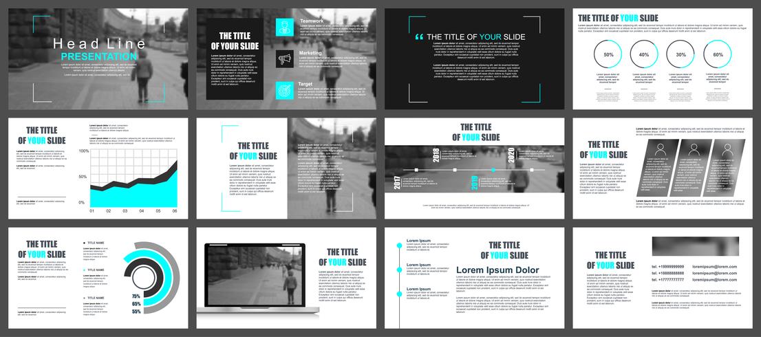 Business presentation slides templates from infographic elements 264582 ...