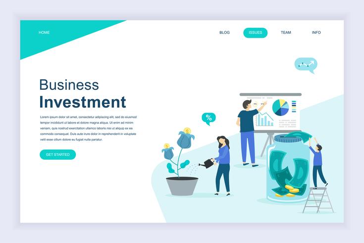 Modern flat design concept of Business Investment vector