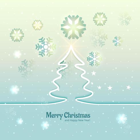 Merry christmas tree festival background vector