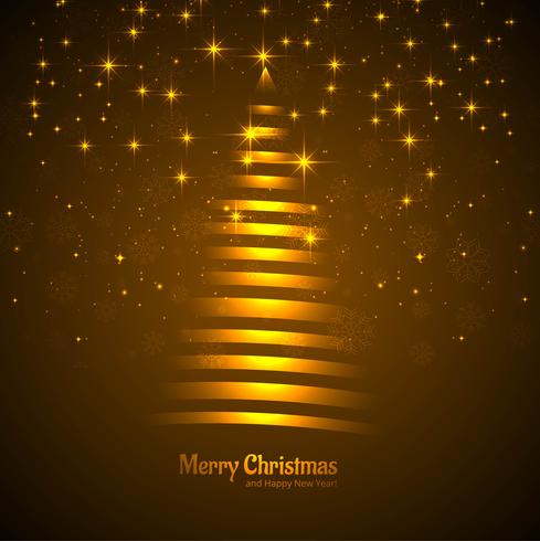 Merry christmas shiny tree glitters background vector