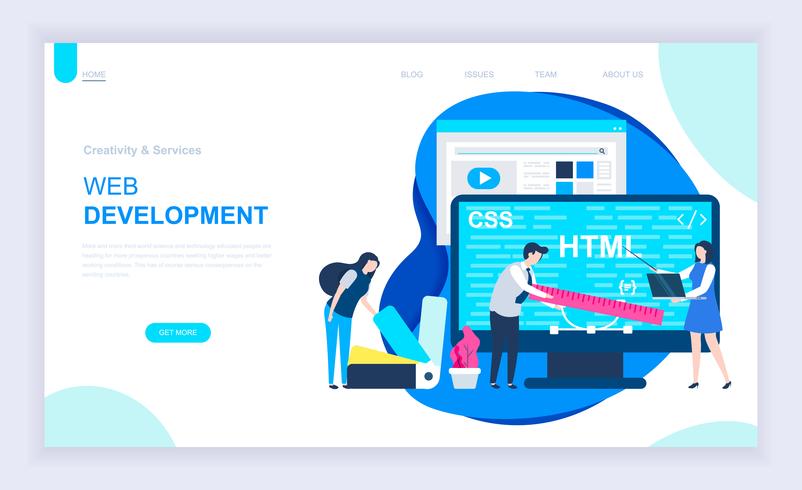 Modern flat design concept of Web Development vector