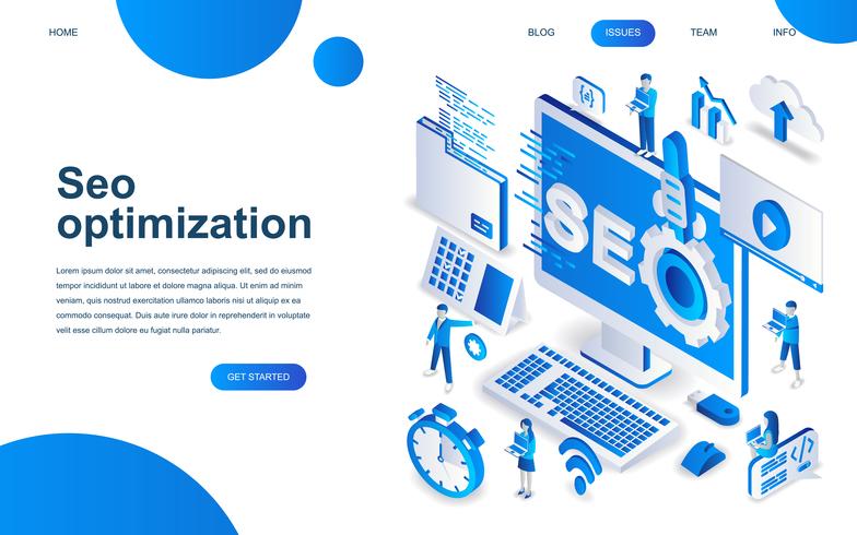 Modern isometric design concept of SEO Analysis vector