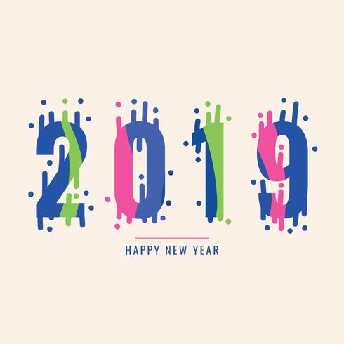 Happy New Year With Splashy Vibe vector