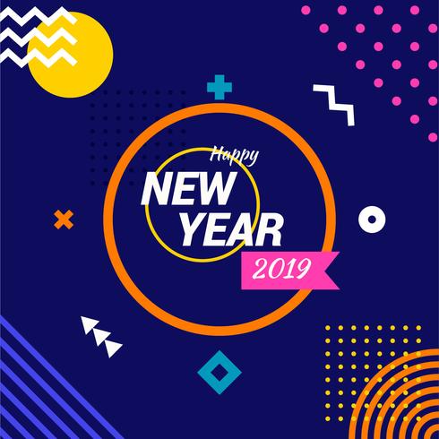 feliz año nuevo mensaje de instagram vector