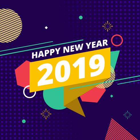 Happy New Year Instagram Post vector