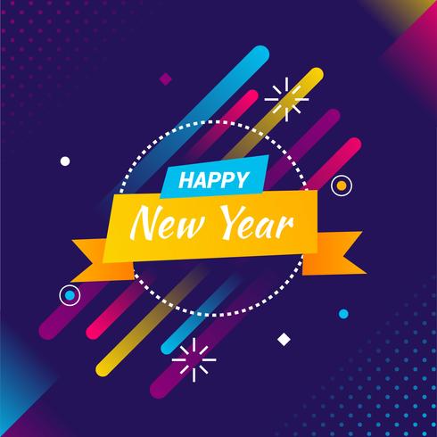 happy new year instagram post vector