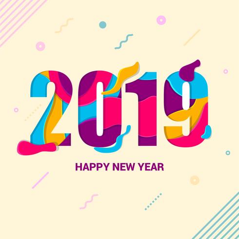 happy new year instagram post vector