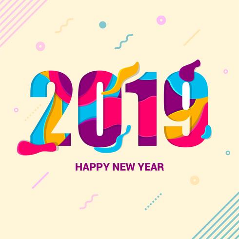 feliz año nuevo mensaje de instagram vector