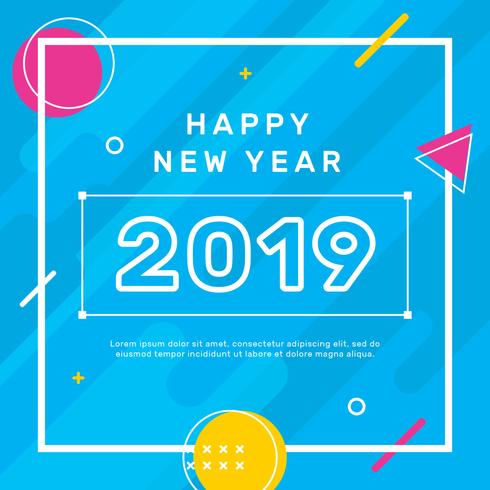 Happy New Year Instagram Post Vector