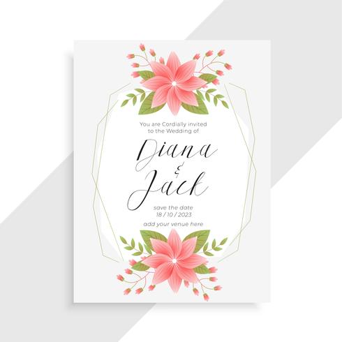 Awesome Vintage Flower And Fl Wedding Card Template Awesome Vintage Flower And Fl Wedding Card Template