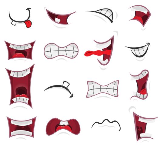 Comic Mouth Set vector