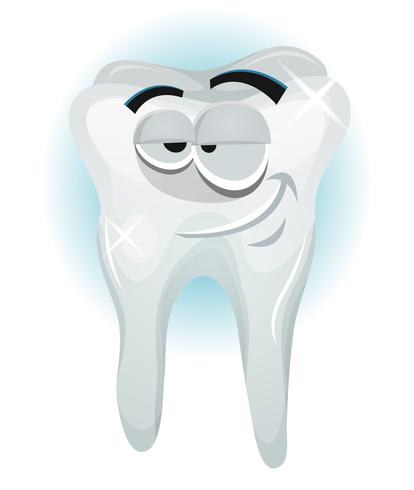 Happy Tooth Character Smiling vector