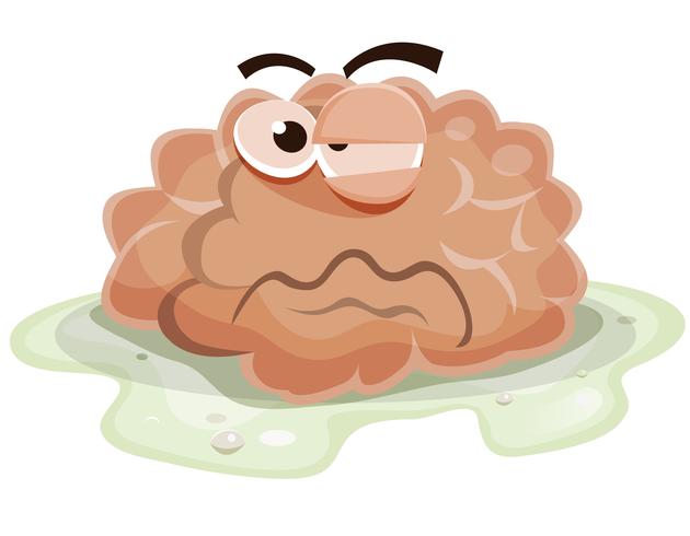 Damaged Brain Character vector