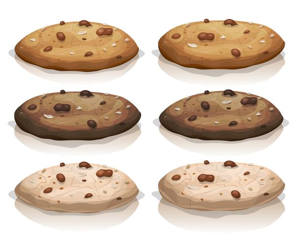 Brown Classic And Chocolate Cookies vector