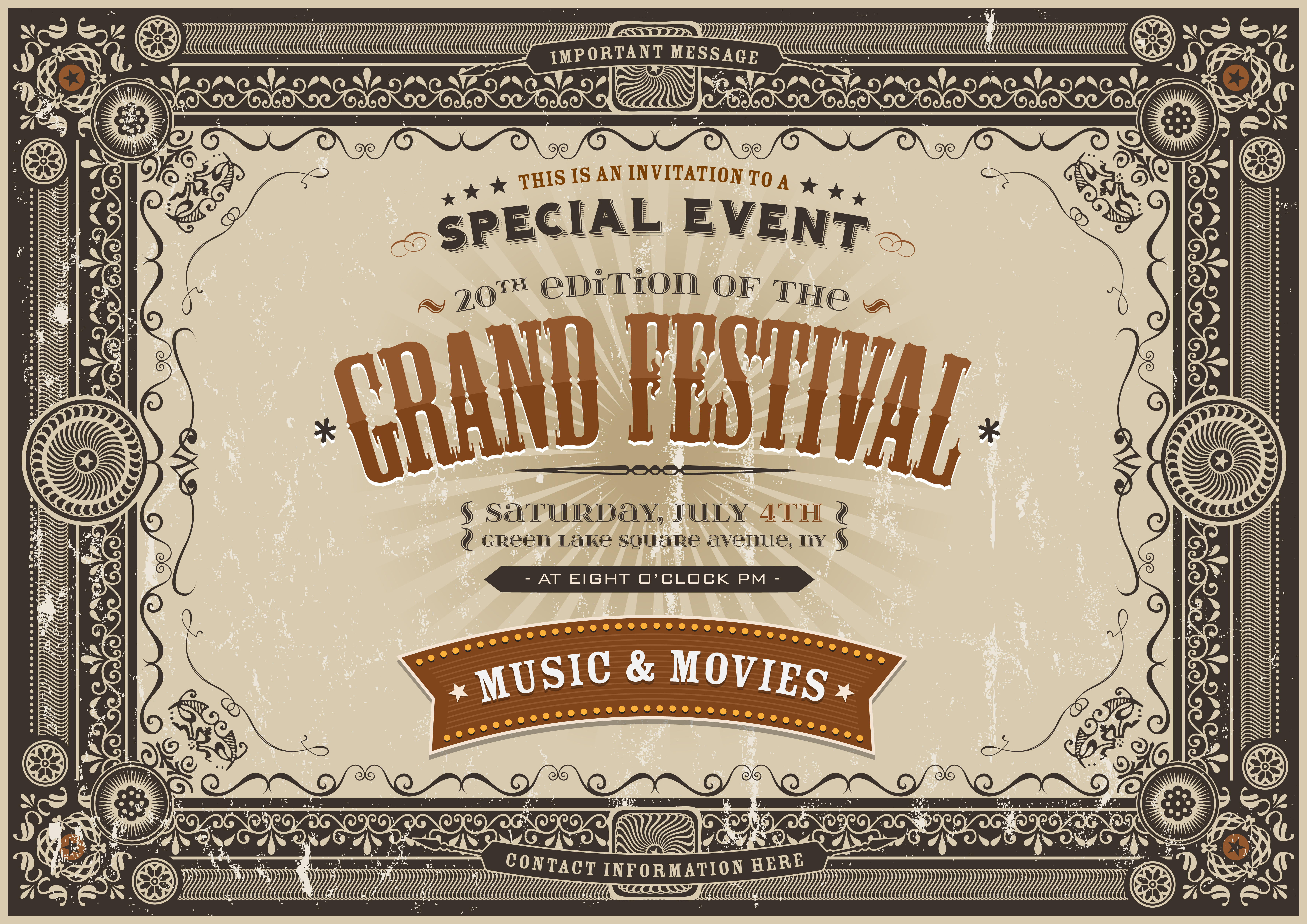 Retro Flyer Template Free