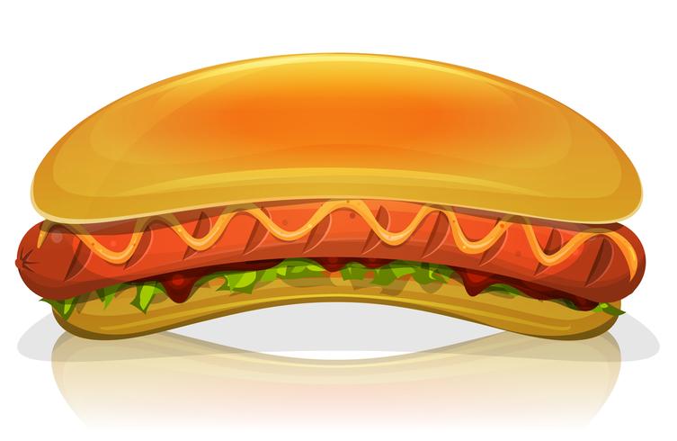 Icono de hamburguesa de perro caliente vector