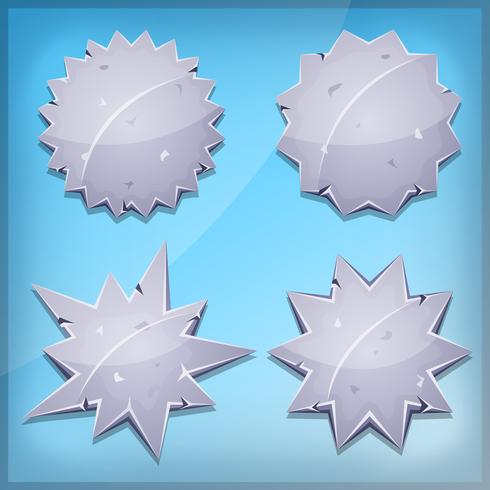 Stone Awards And Seal Icons For Ui Game vector