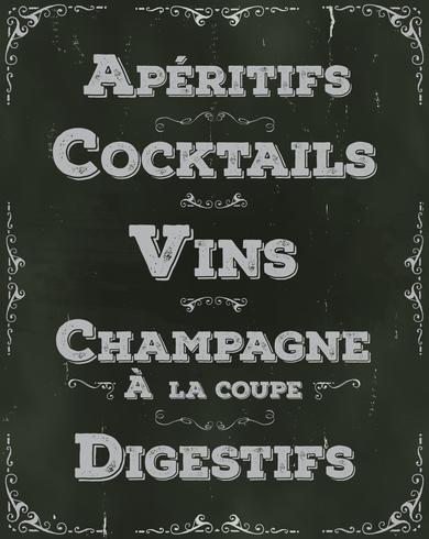 French Restaurant Beverage Background vector