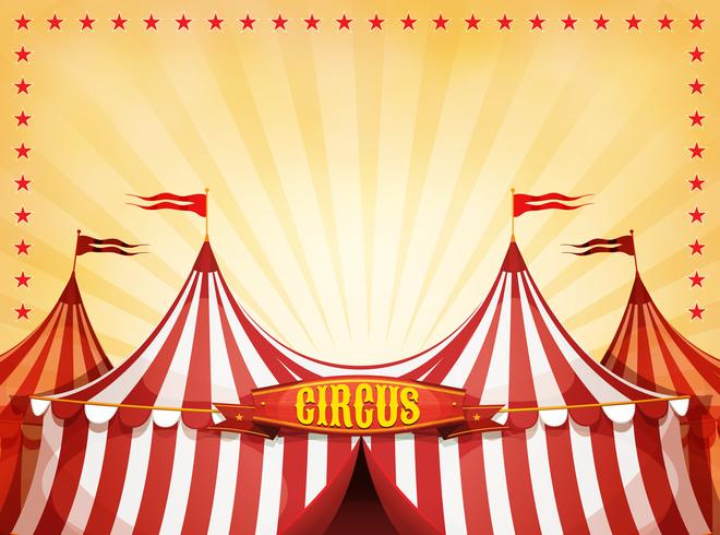 Big Top Circus Background With Banner vector
