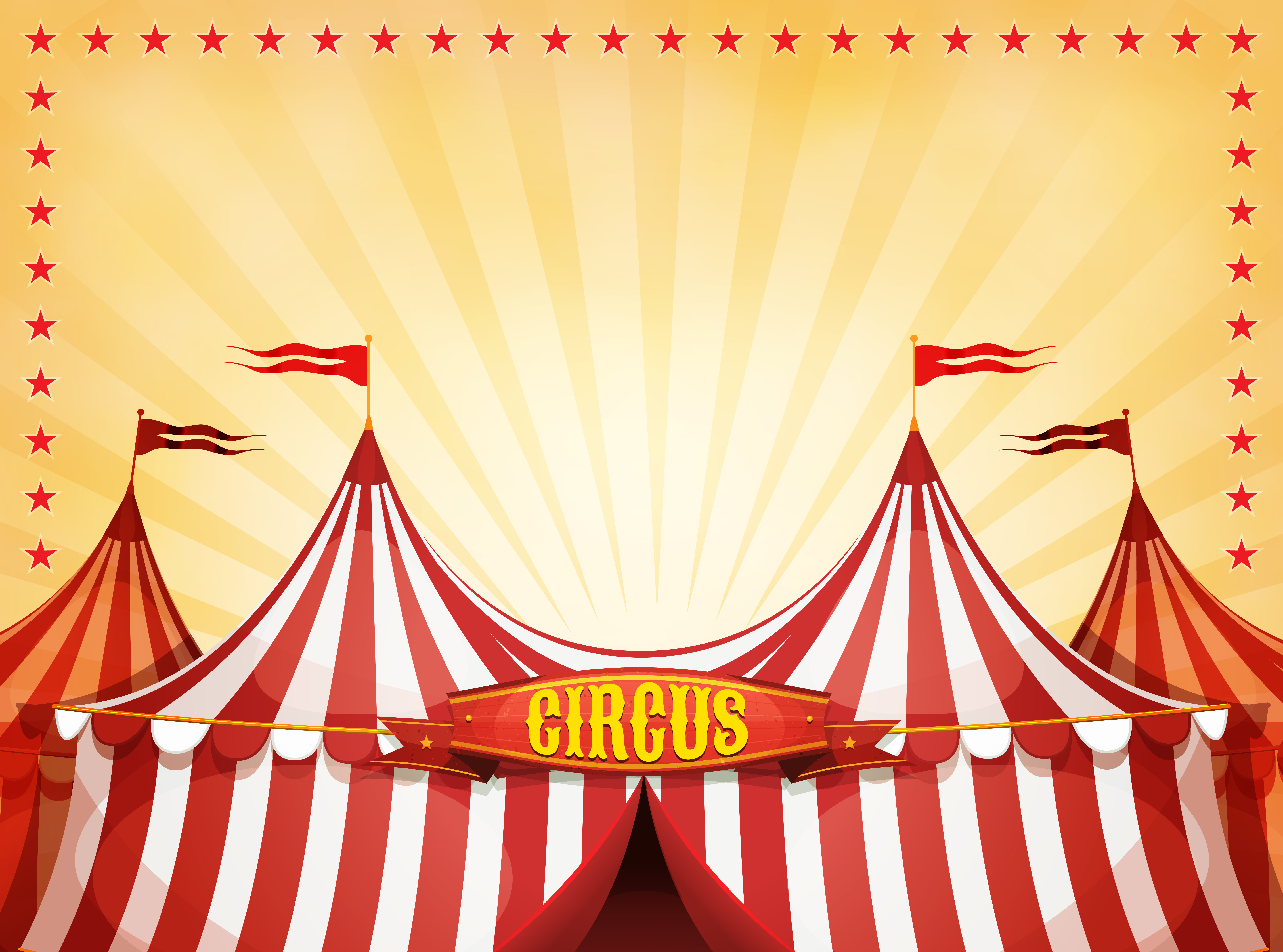 Big Top Circus Background With Banner Download Free Vectors