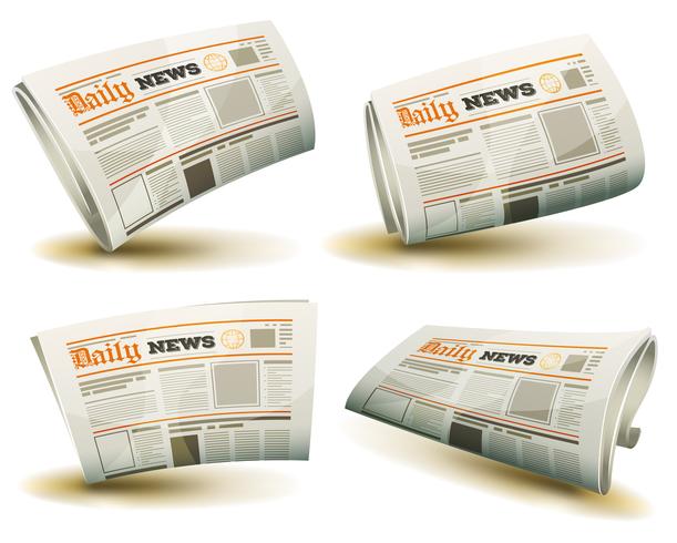 Newspaper Icons Set vector